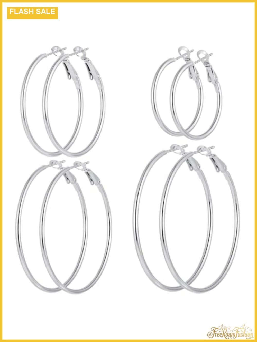 Stainless Steel Hoop Earrings Set Hypoallergenic Dainty 10 Pairs Women